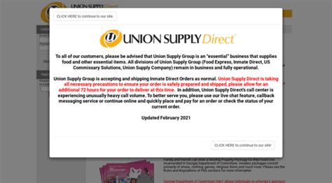<b>Union</b> <b>Supply</b> Direct Dept. . Union supply ga inmate packages